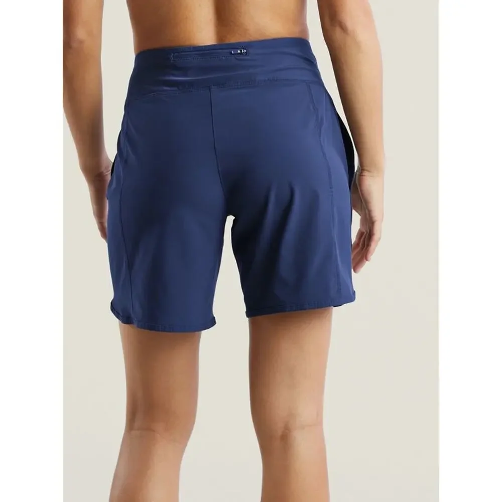 Title Nine Anti-Run-7" Womens Shorts XS Black Pockets Elastic Waist Drawstring - Picture 11 of 13